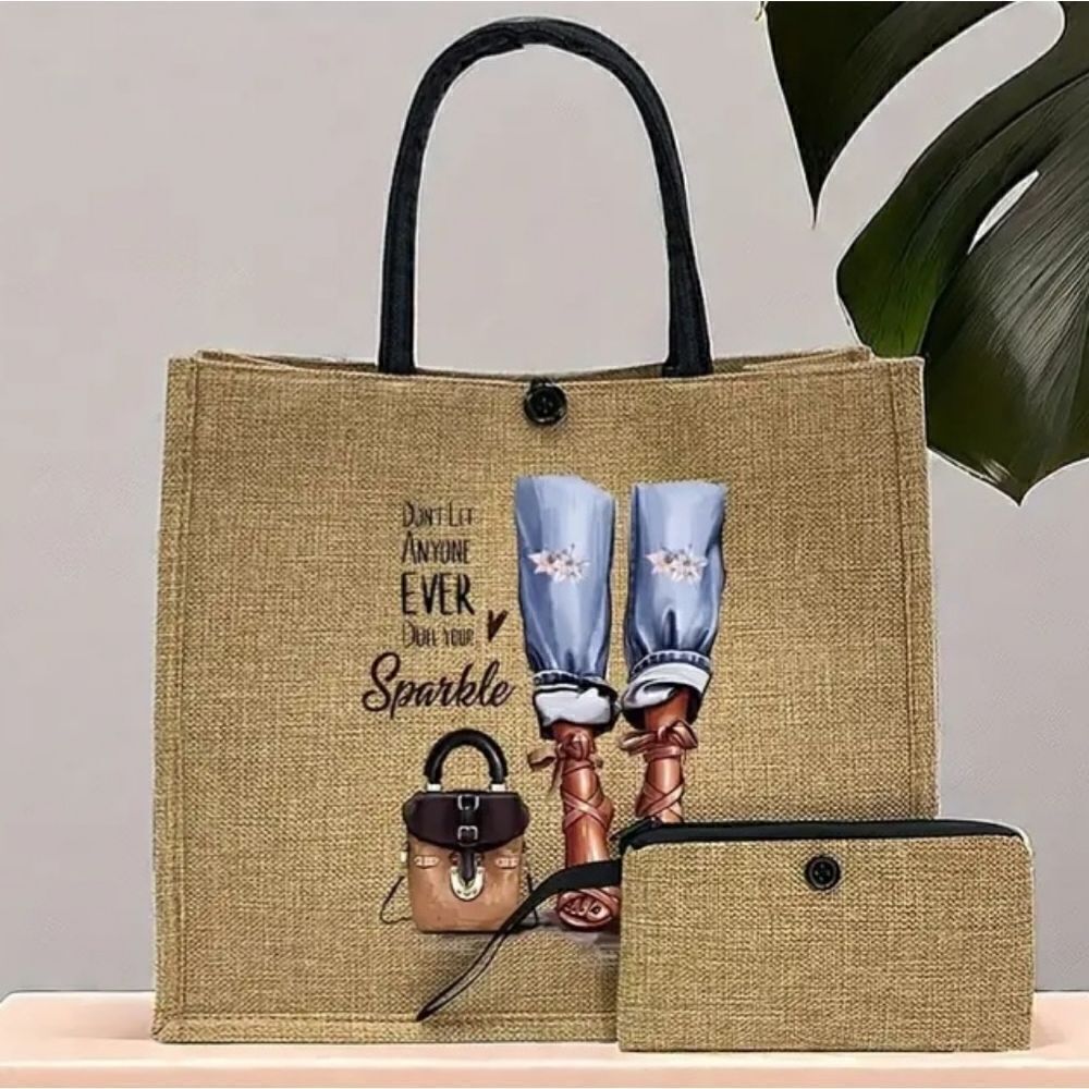 Novelty Burlap Tote